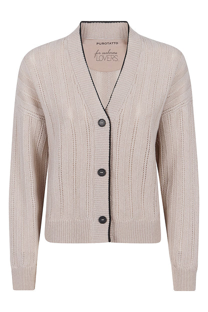 PUROTATTO Kaschmir Strickjacke