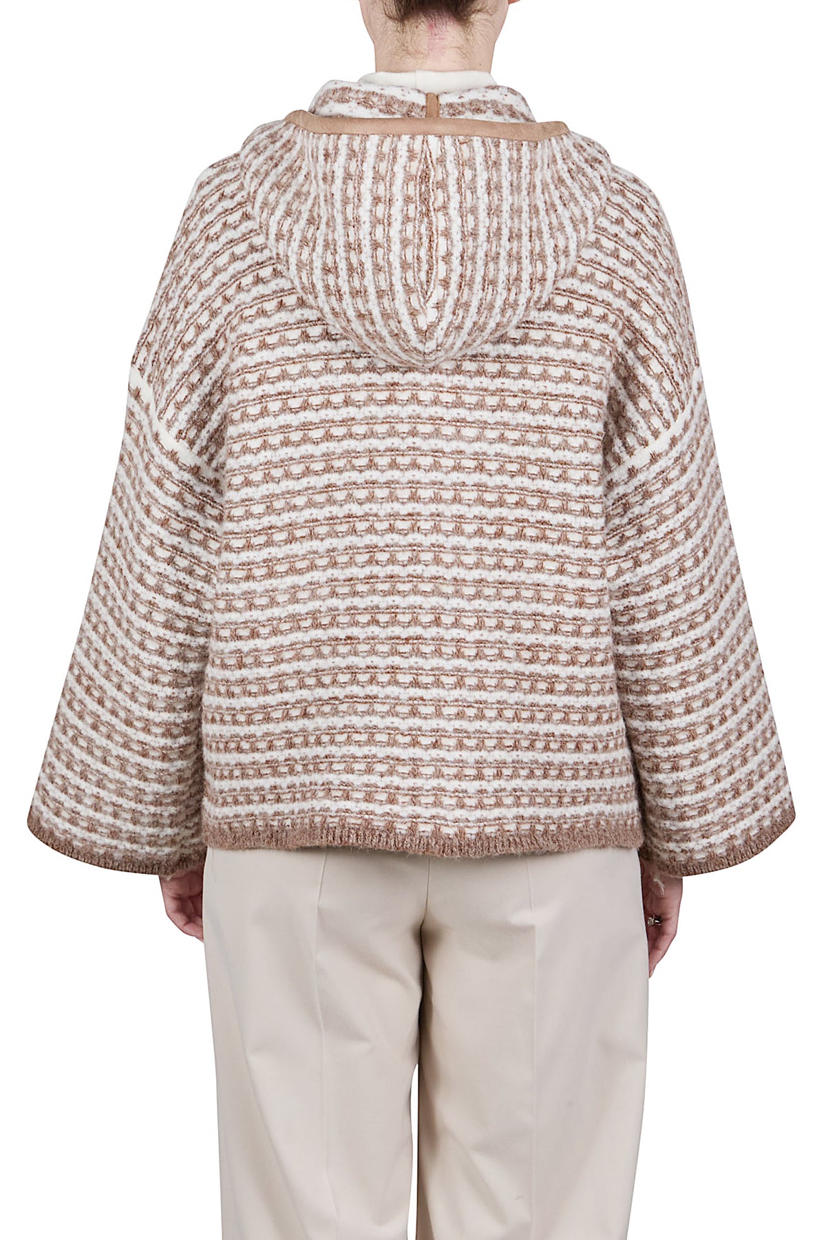 PUROTATTO Strickjacke mit Kapuze