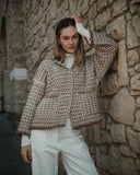 PUROTATTO Strickjacke mit Kapuze